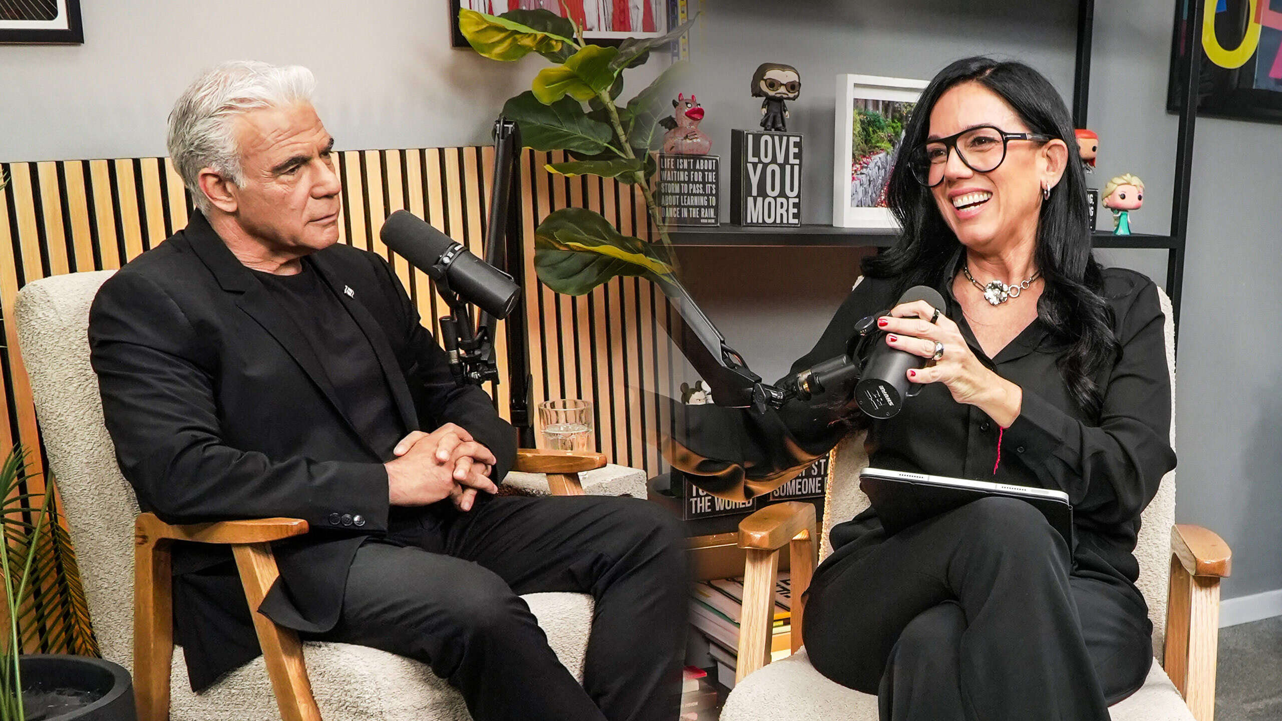 Yasmin Lukatz hosts Yair Lapid on her new show