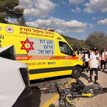 תיעוד מזירת התאונה בכביש 375 , תיעוד מבצעי מד"א