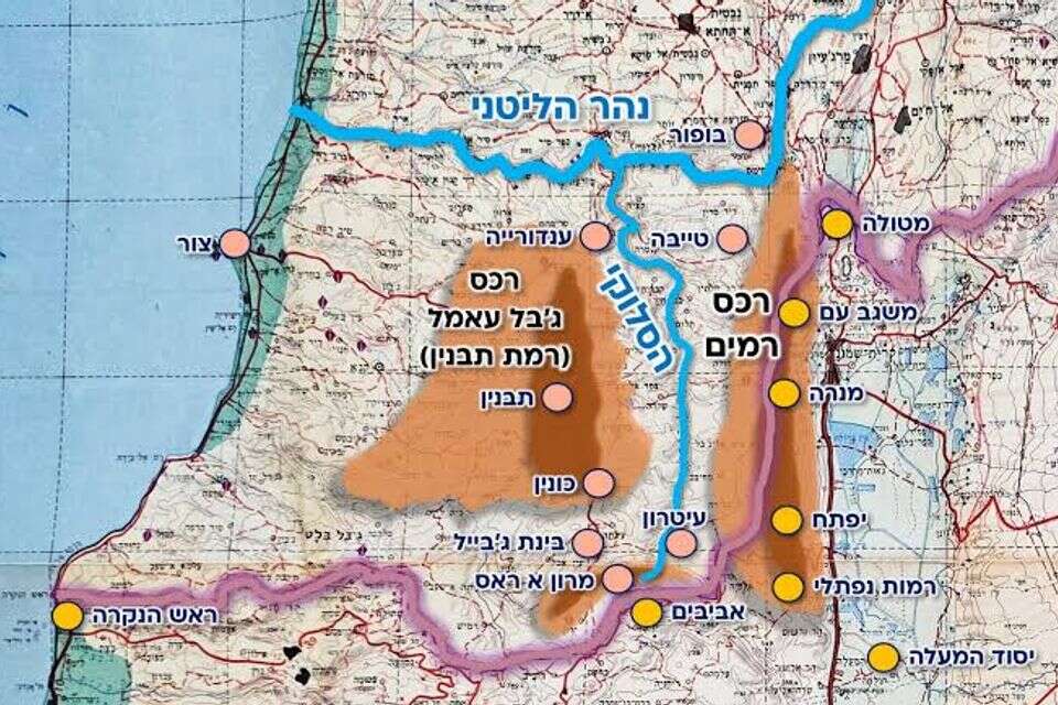 מפת רכס רמים , .