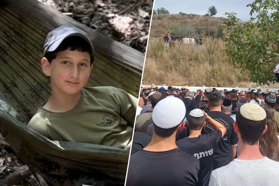 עשרות בהלוויתו של אלעזר יאיר וילנסקי, שנהרג באסון הפיצוץ בטיול השנתי ,