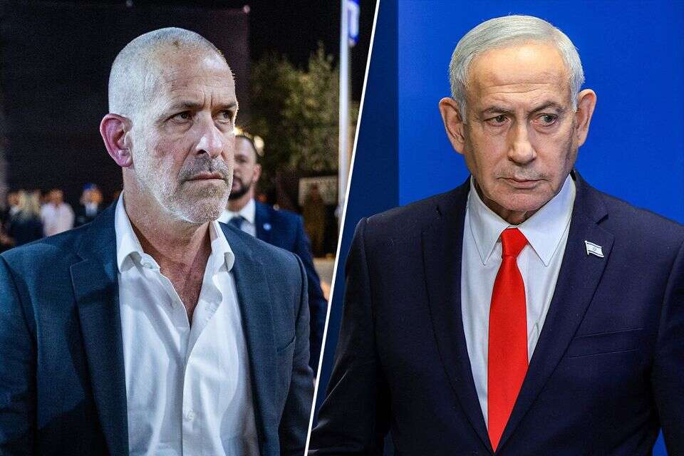 רונן בר, בנימין נתניהו , אורן בן חקון, AFP