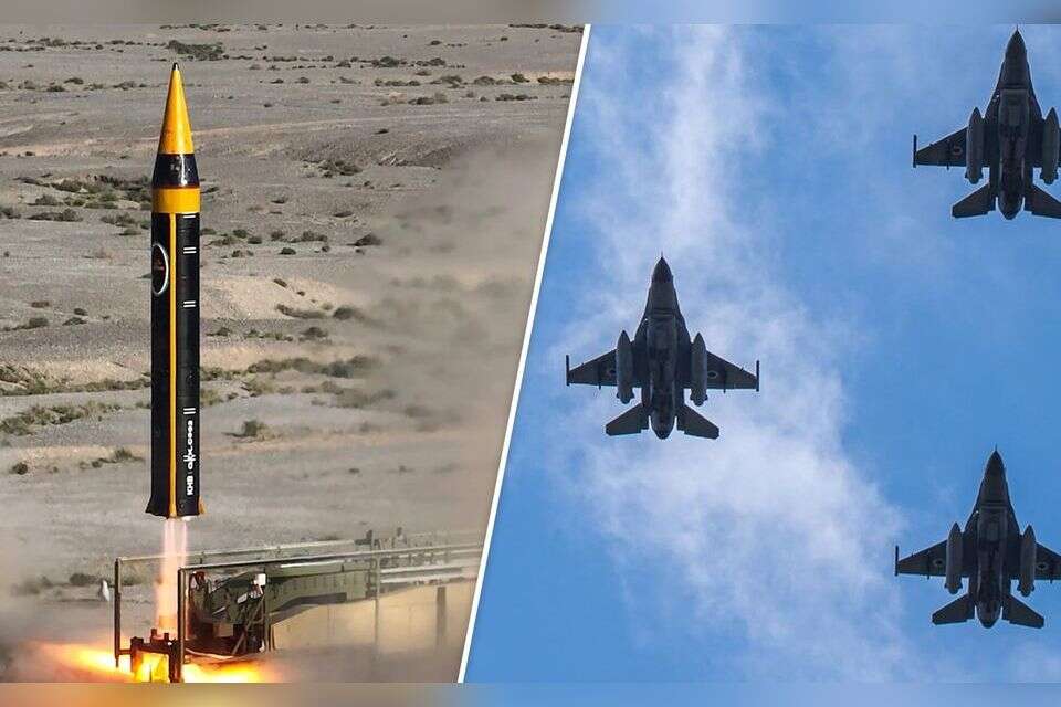 טיל ח'ורמאשהר איראני לצד מטוסי קרב , דובר צה"ל, AP