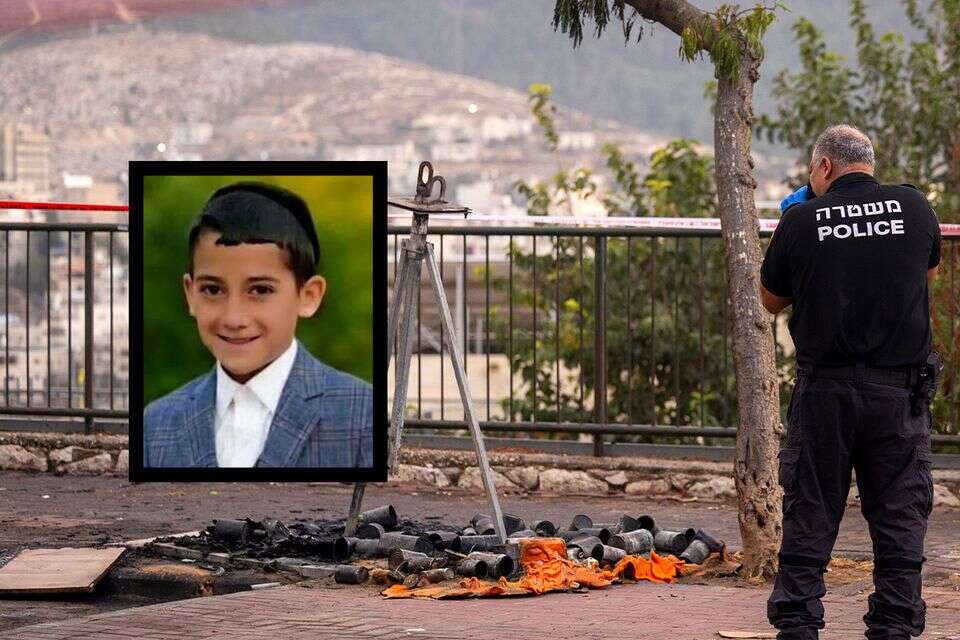 אליהו עזריאל על רקע זירת האסון בביתר עילית , אורן בן חקון