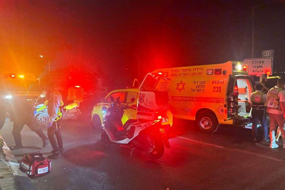 זירת התאונה בעפולה , תיעוד מבצעי מד"א