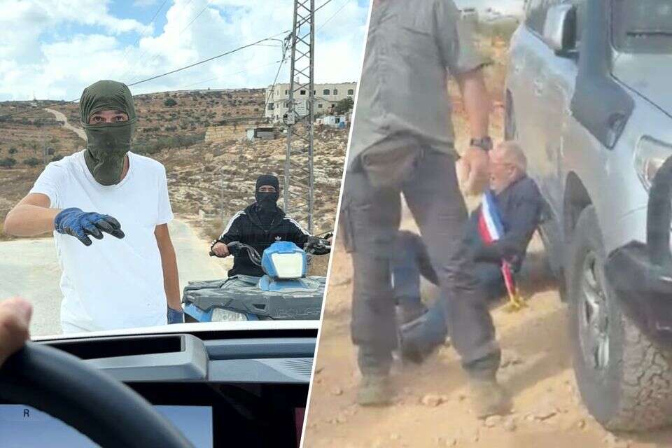 פורעים יהודים תקפו דיפלומטיים ליד רמאללה, ראש עיר בצרפת נפגע , .