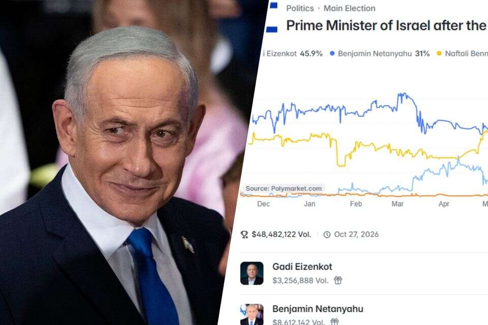 זינוק קל לנתניהו בהימורים בפולימרקט , חיים גולדברג/פלאש90