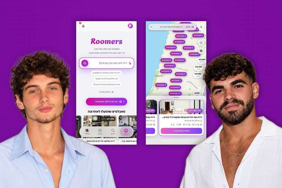 נאור (מימין) ועידן. ברקע: הממשק למציאת סאבלט , אלבום פרטי