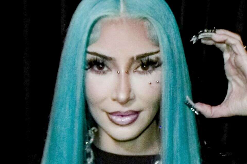 קים קרדשיאן מחופשת לבתה נורת' ווסט , מתוך עמוד האינסטגרם של קים קרדשיאן