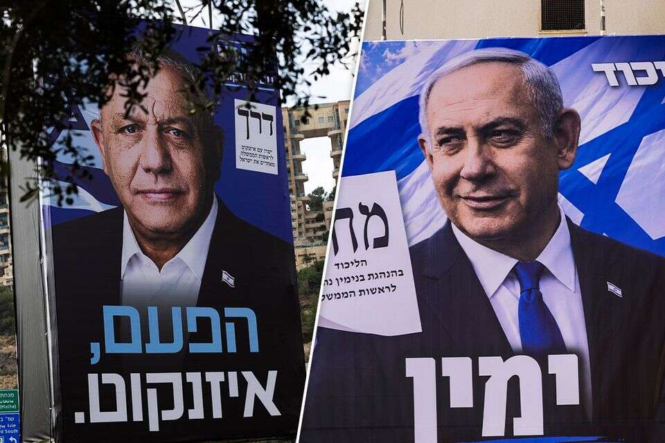 שלטי בחירות של נתניהו ואיזנקוט , אורן בן חקון