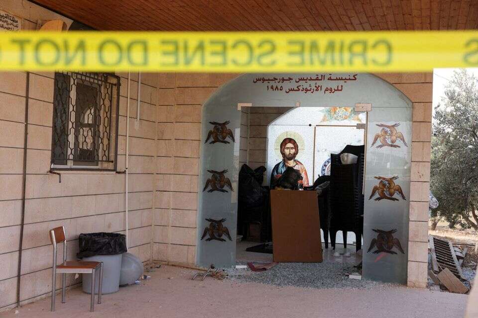 זירת הפיגוע בכנסייה בירדן , רויטרס