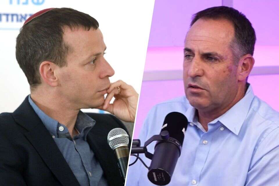 העיתונאי אודי סגל ועמית סגל , גדעון מרקוביץ, צילום מסך מתוך All in