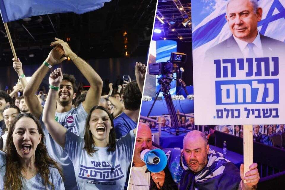 חגיגות במטה הליכוד ובמטה הדמוקרטים , אורן בן חקון, יהושוע יוסף