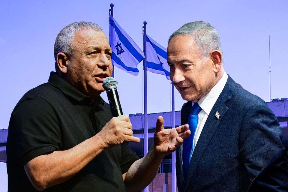 נתניהו ואיזנקוט על רקע הכנסת , יוסי זליגר, אורן בן חקון, חיים גודלברג פלאש 90