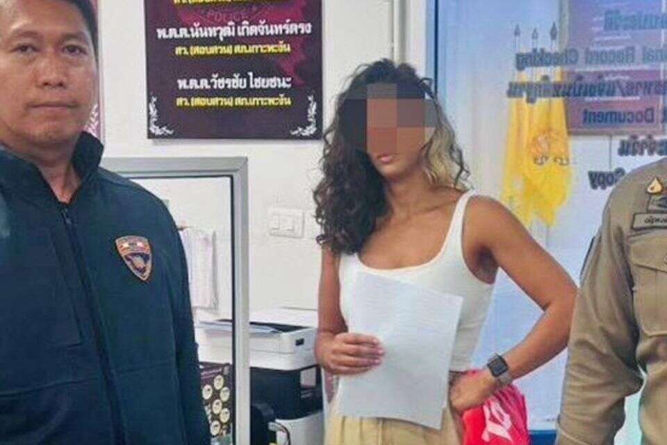 הישראלית עם טפסי הגירוש , משטרת תאילנד