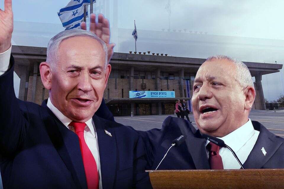 גדי איזנקוט ובנימין נתניהו , אי.פי.איי, רויטרס, אורן בן חקון