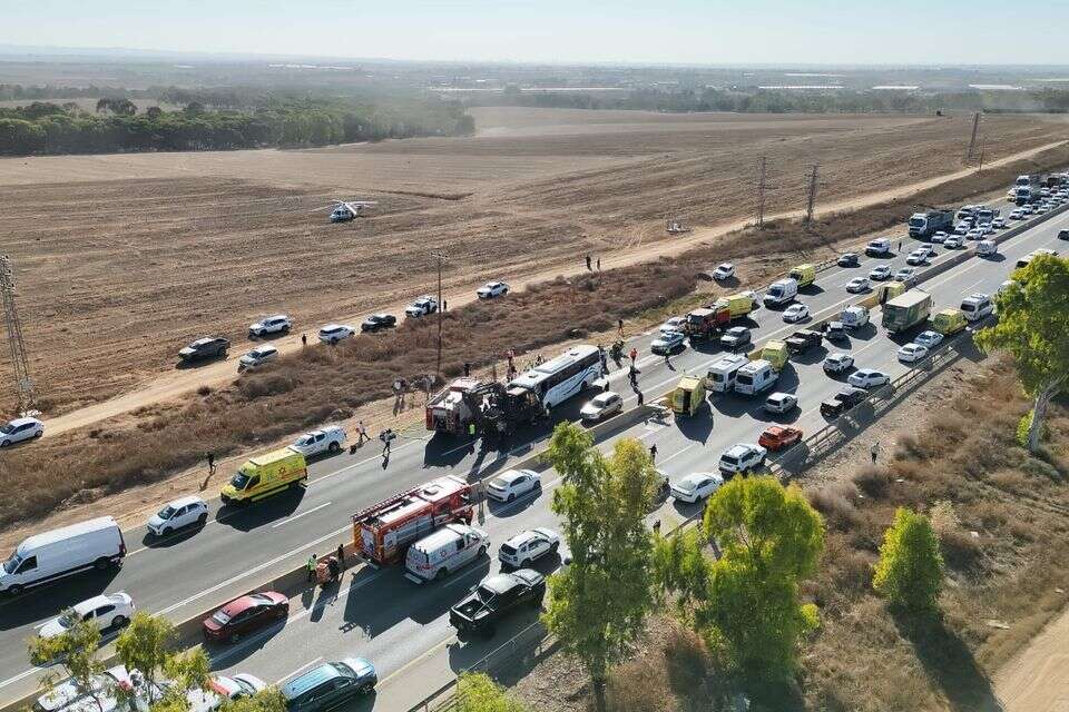 תיעוד מזירת התאונה הקשה בכביש 25 ,